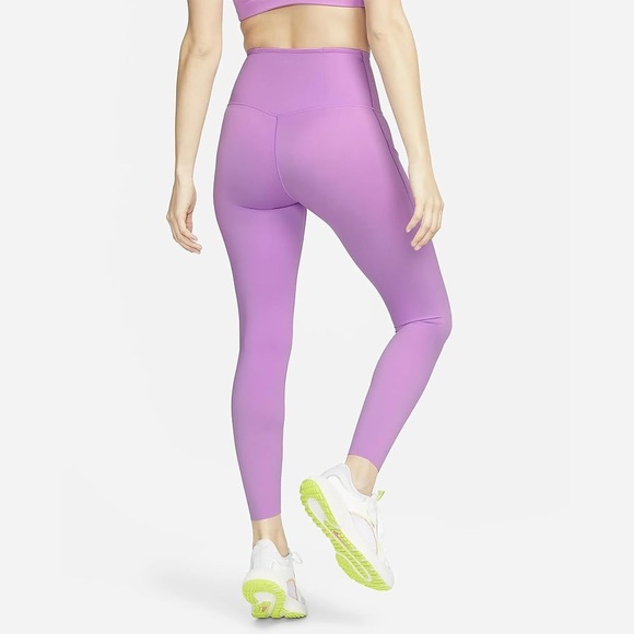 Nike Dri-Fit Light Purple HIgh Waist Mesh Detail Legging Tights - Picture 2 of 12